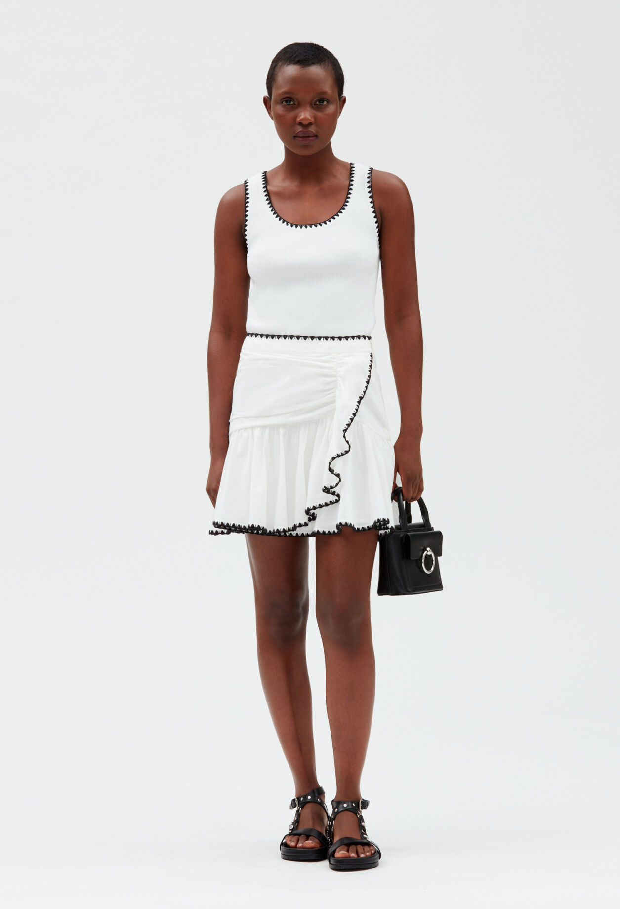 Ecru ribbed vest