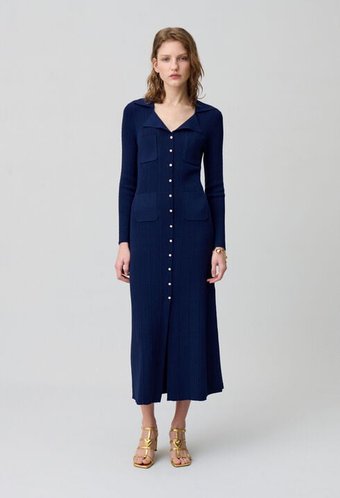 Mid-length knitted dress