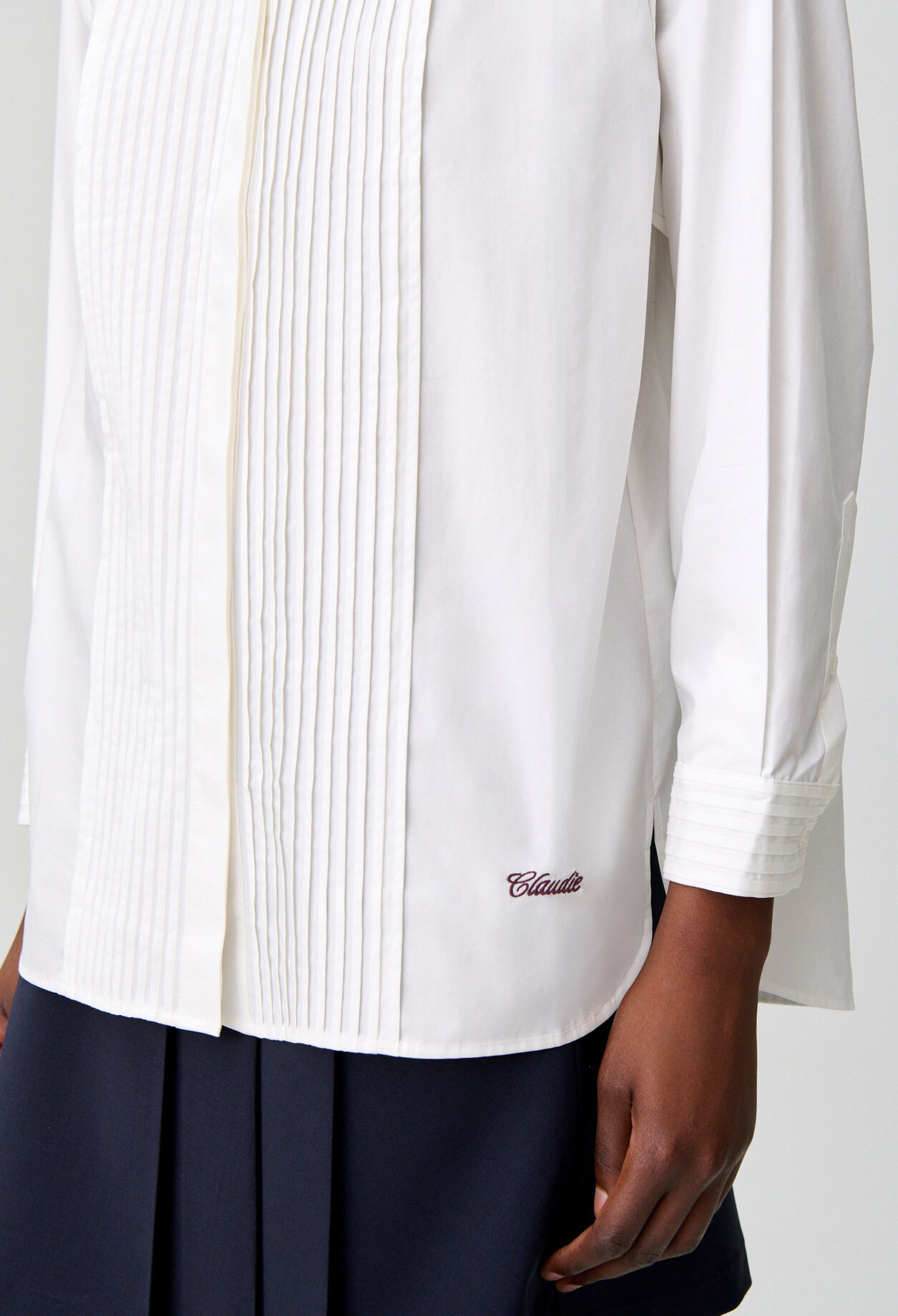 Claudie embroidered poplin shirt