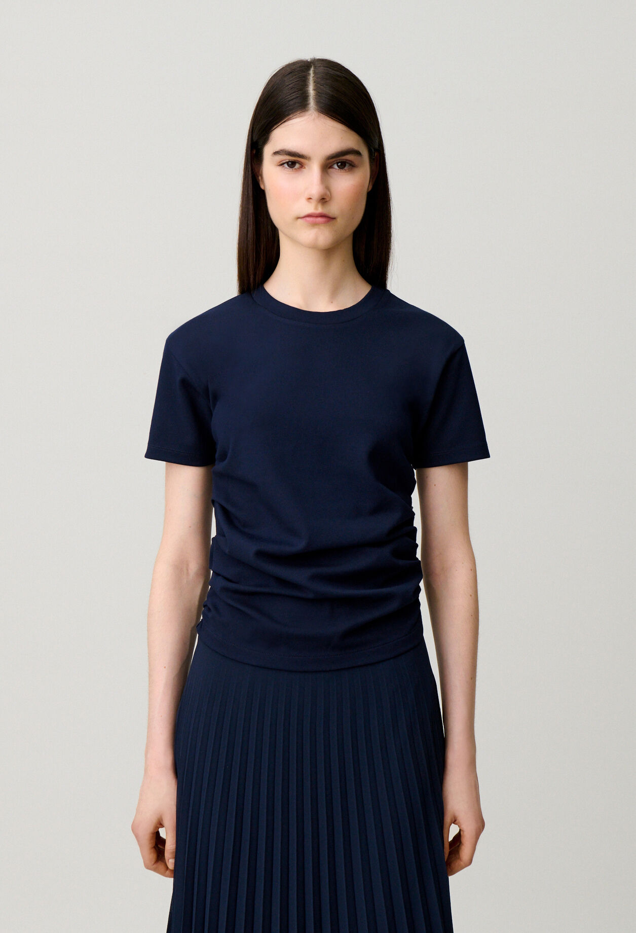 Trompe-l'&oelig;il bi-material dress