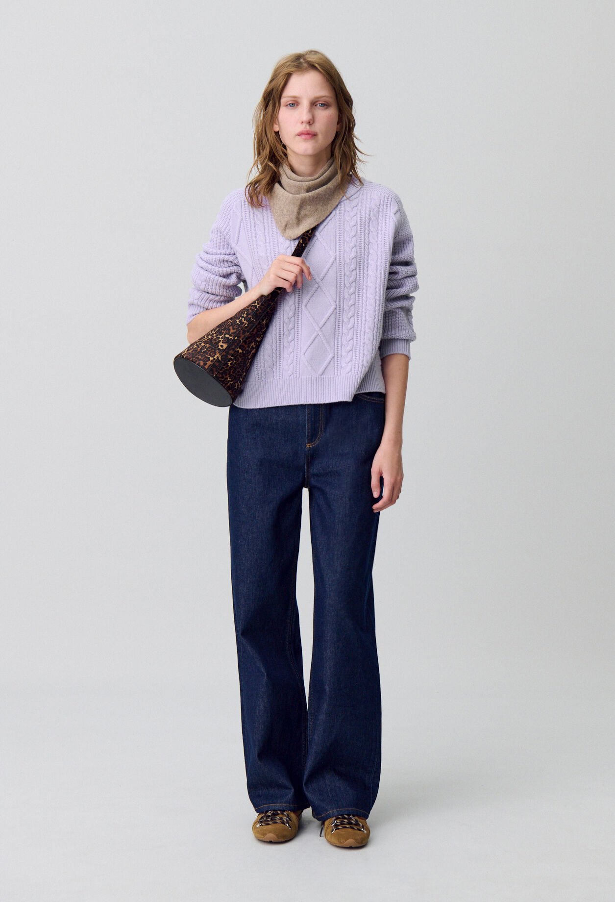 Oversized jacquard jumper