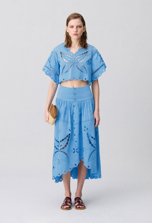 Butterfly Embroidered Top
