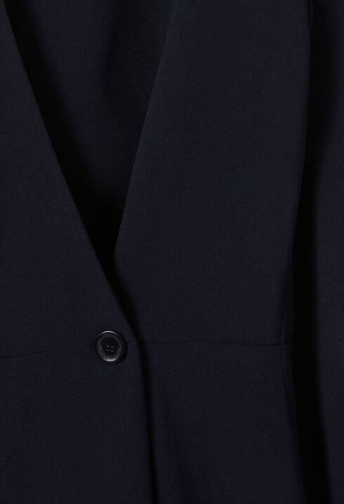 Navy wrap fluid maxi dress