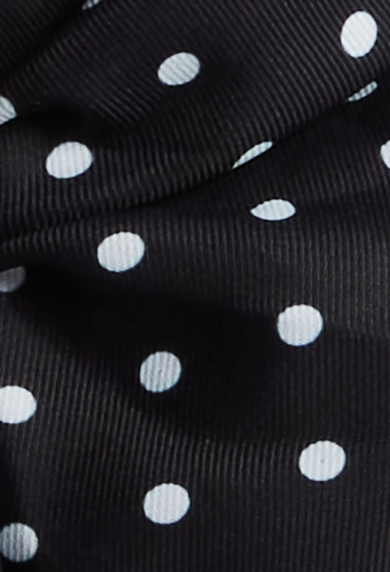 Black polka dot print scrunchie