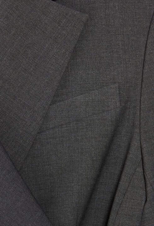 Flecked grey wrapover suit jacket