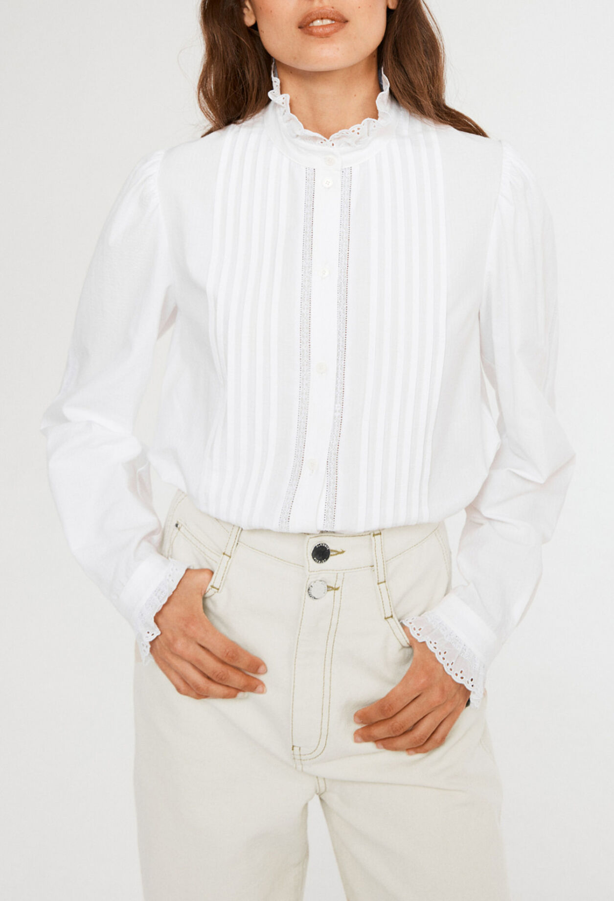 White cotton blouse
