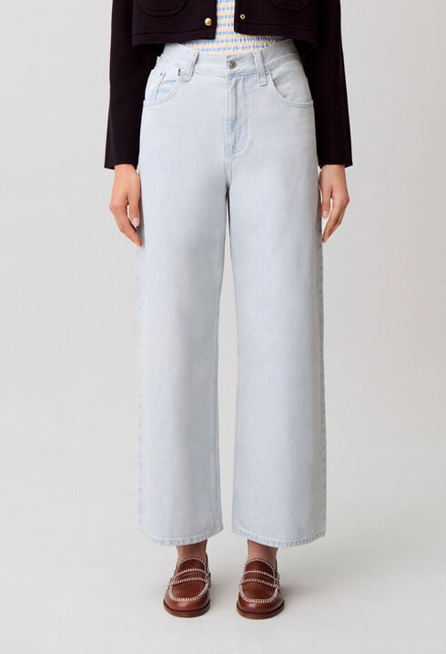 Washed denim jeans