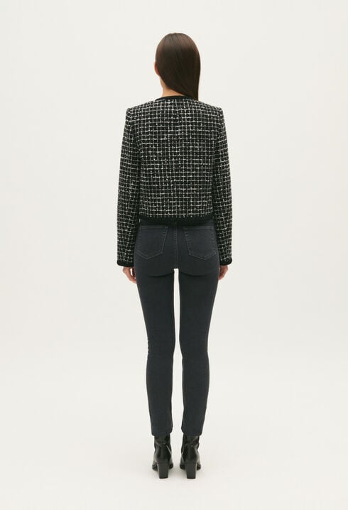 Two-tone tweed jacket