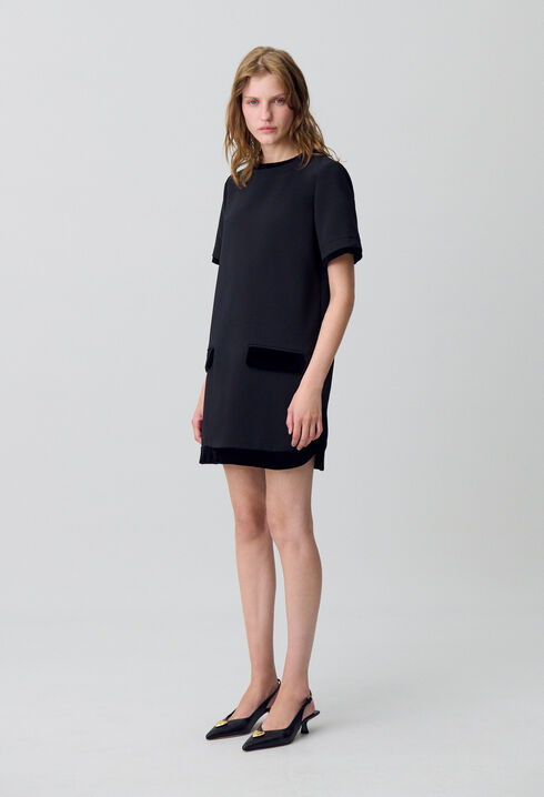 Short velvet dress