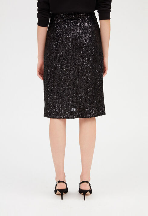 Black skirt with sequins