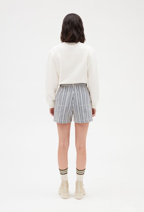 Two-tone striped shorts