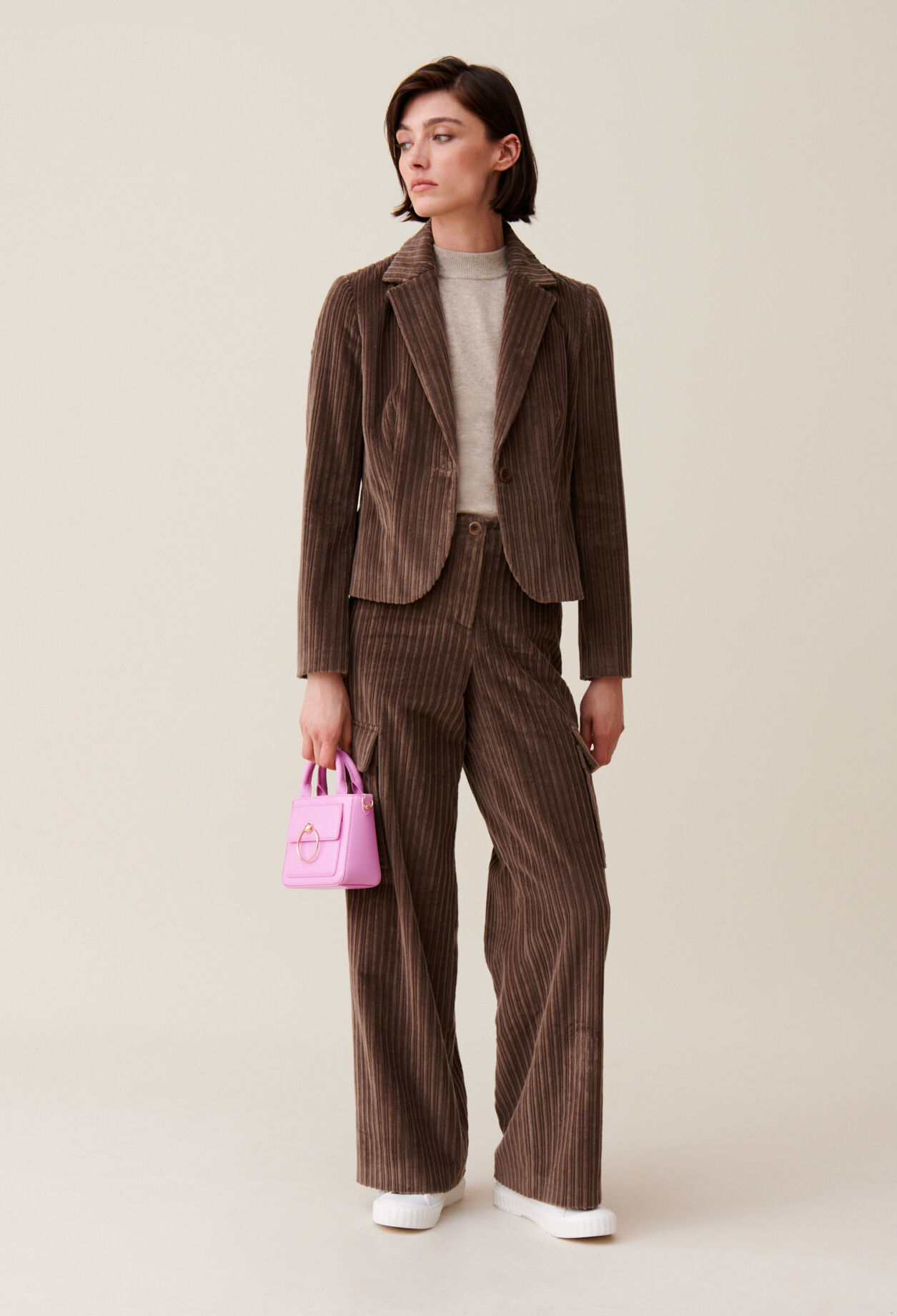 Velvet fitted jacket top