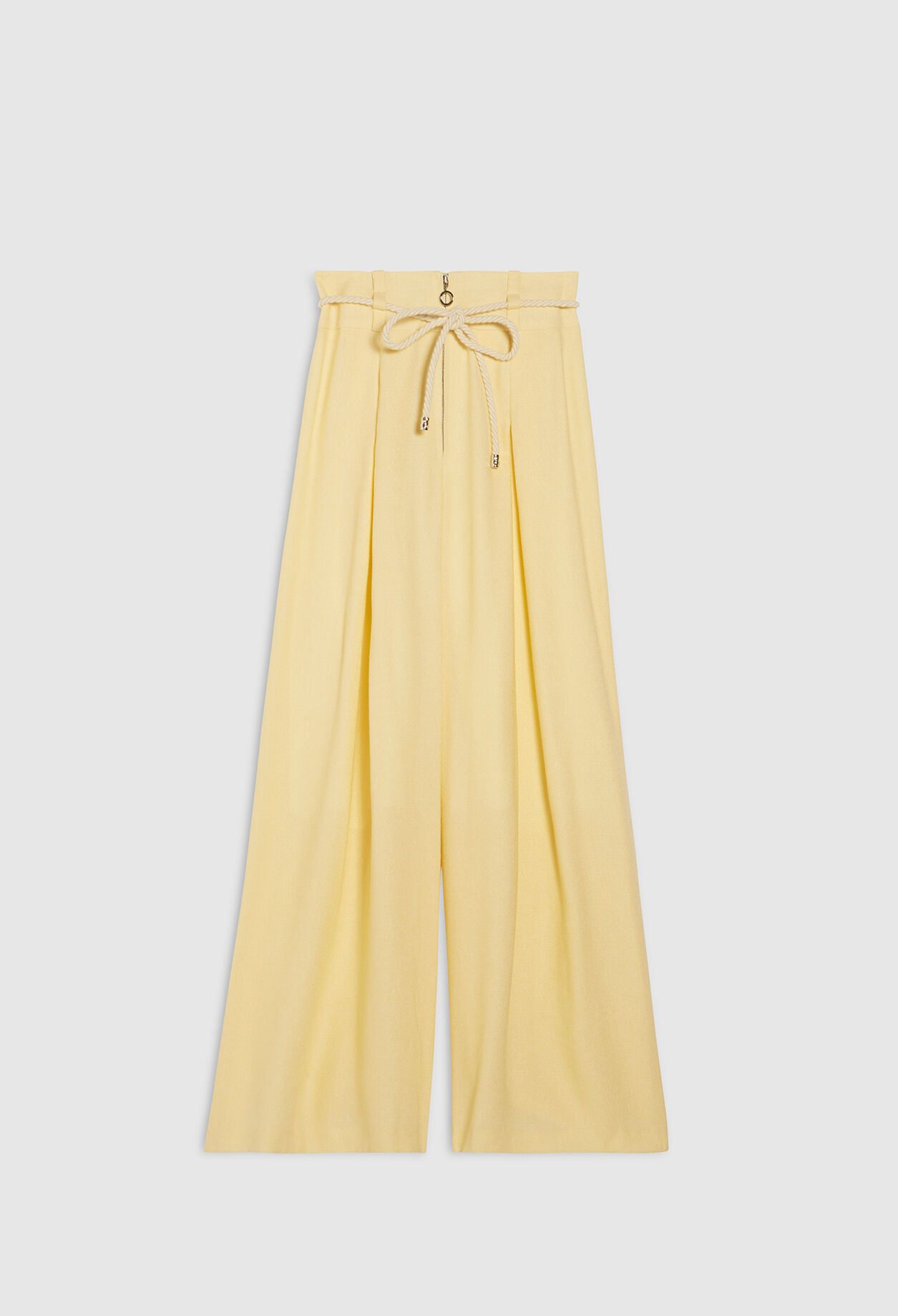 Long trousers with rope belt