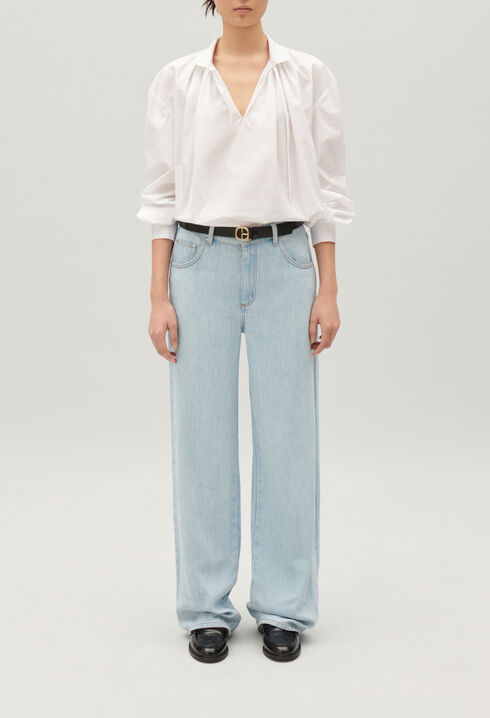 White poplin shirt