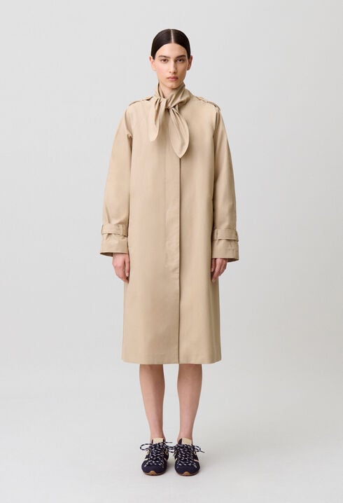 Mid-length trench coat