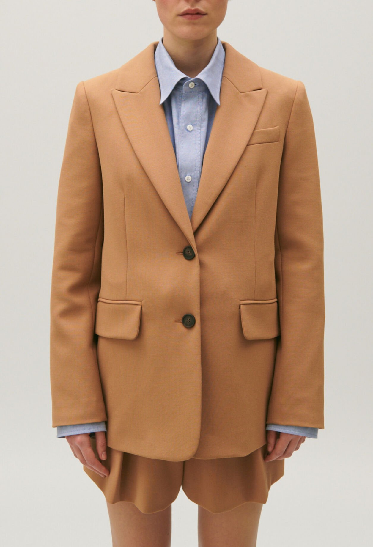 Camel suit jacket