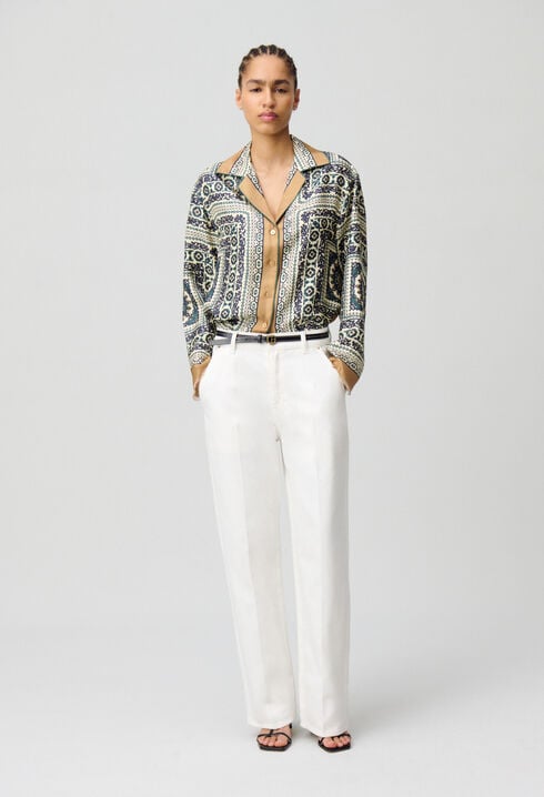 Silk printed shirt