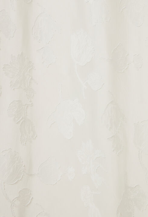 Mid-length flowy satin skirt