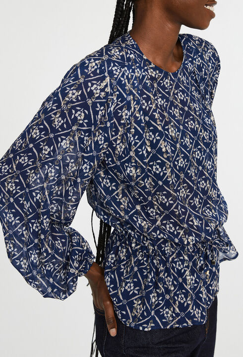 Blouse à motifs fleuris