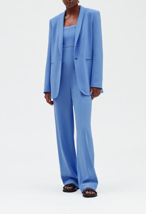 Sky-blue suit jacket