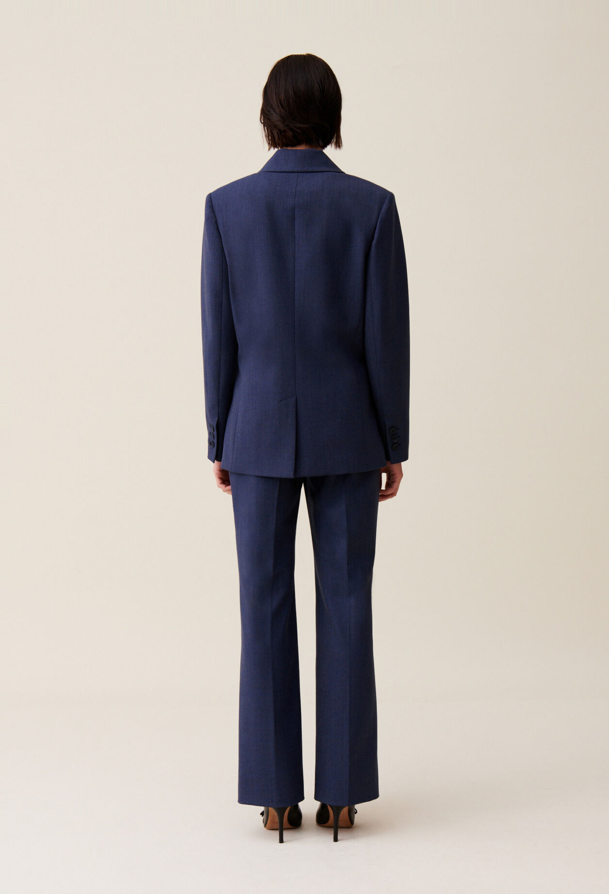 Navy double-breasted blazer