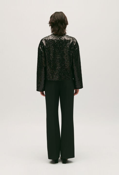 Black sequin cardigan
