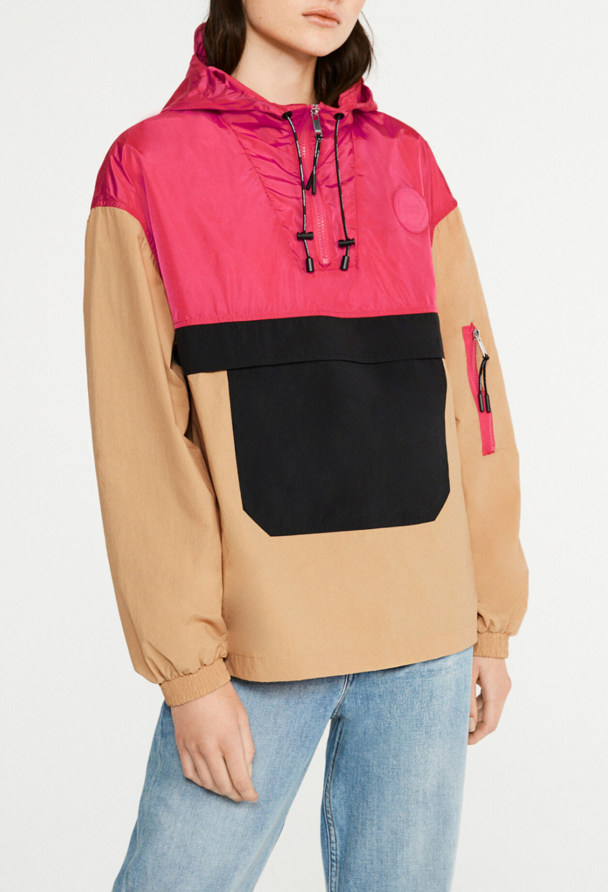 Tricolour raincoat