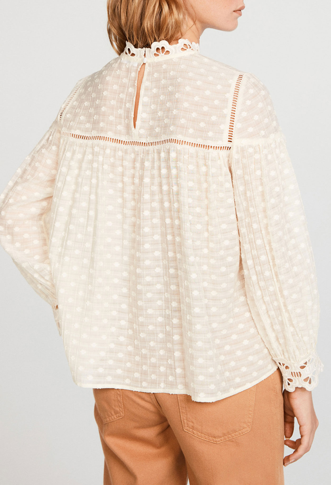 Swiss dot blouse