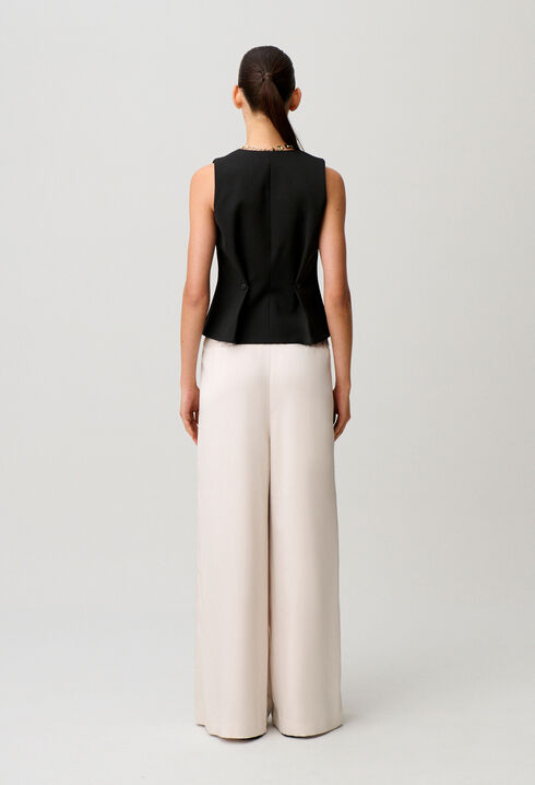 Flowy satin trousers