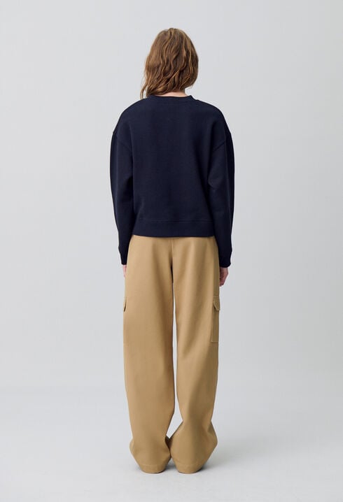 Scarf Collar Sweatshirt