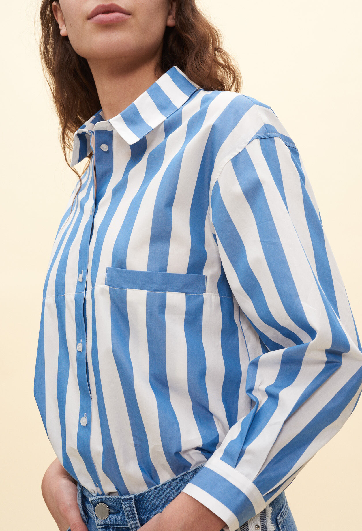Striped loose-fit shirt