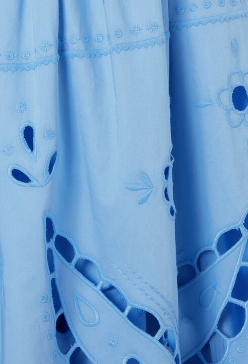 Embroidered Midi Skirt
