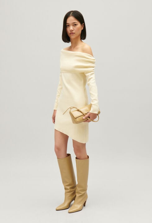 Asymmetric knitted dress