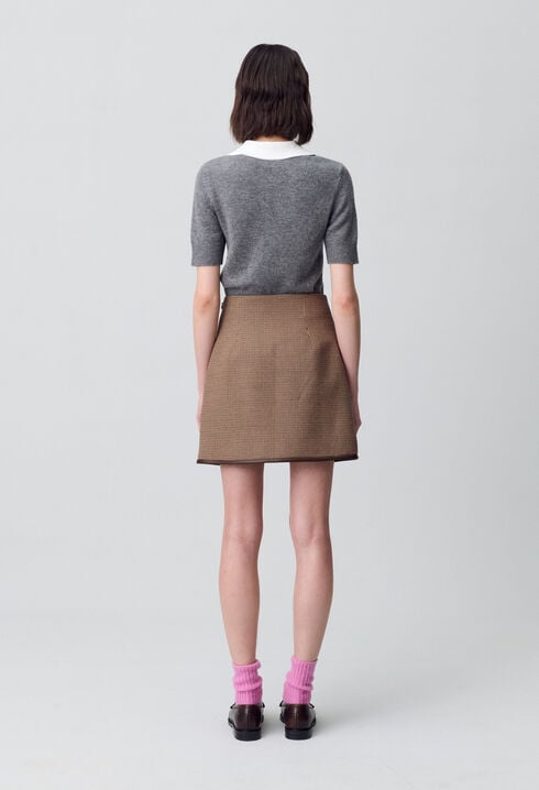 Houndstooth Mini Skirt