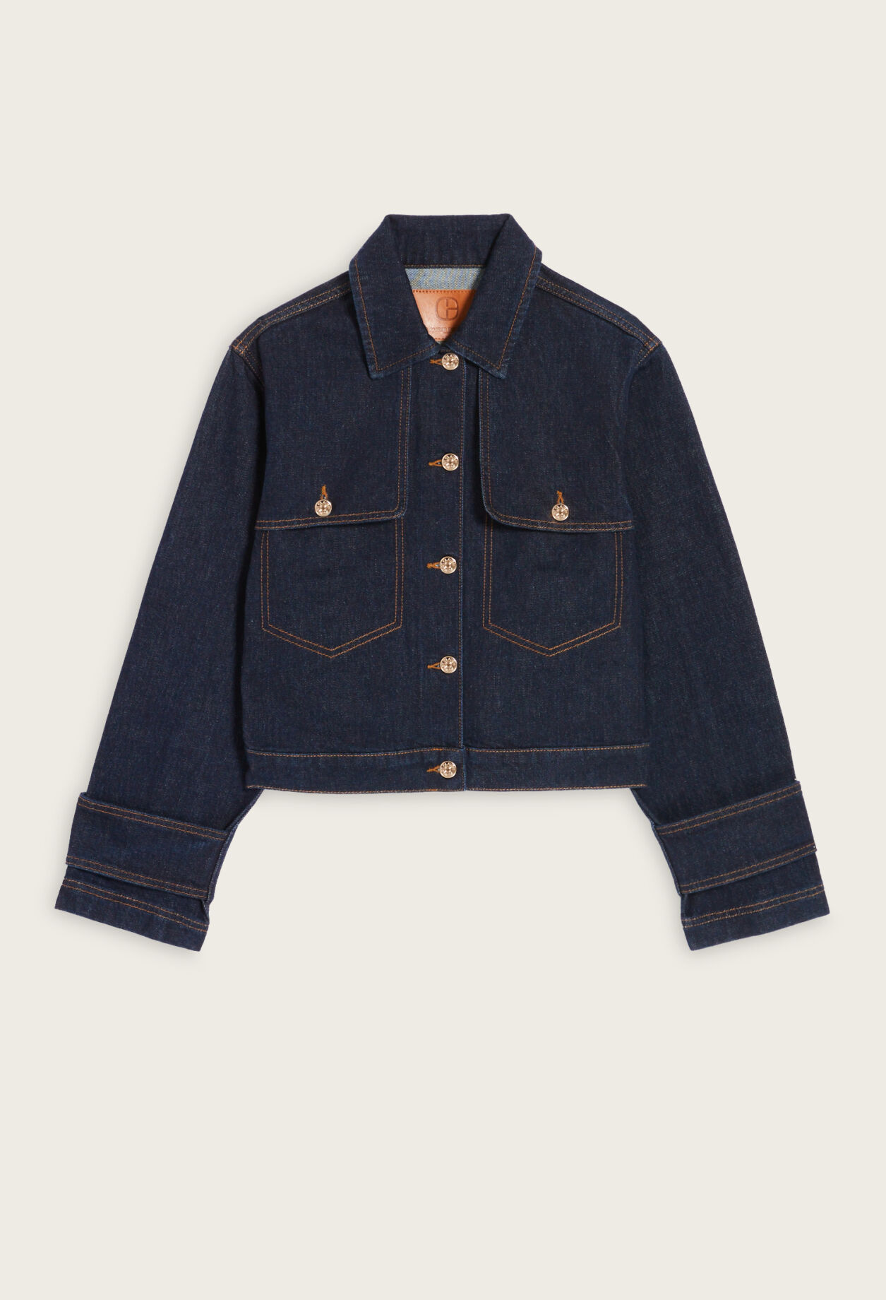 Blue raw denim jacket