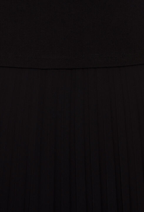 Long dual-fabric Teli dress