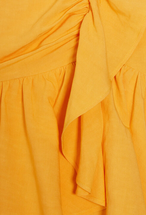 Short ruffled mimosa skirt