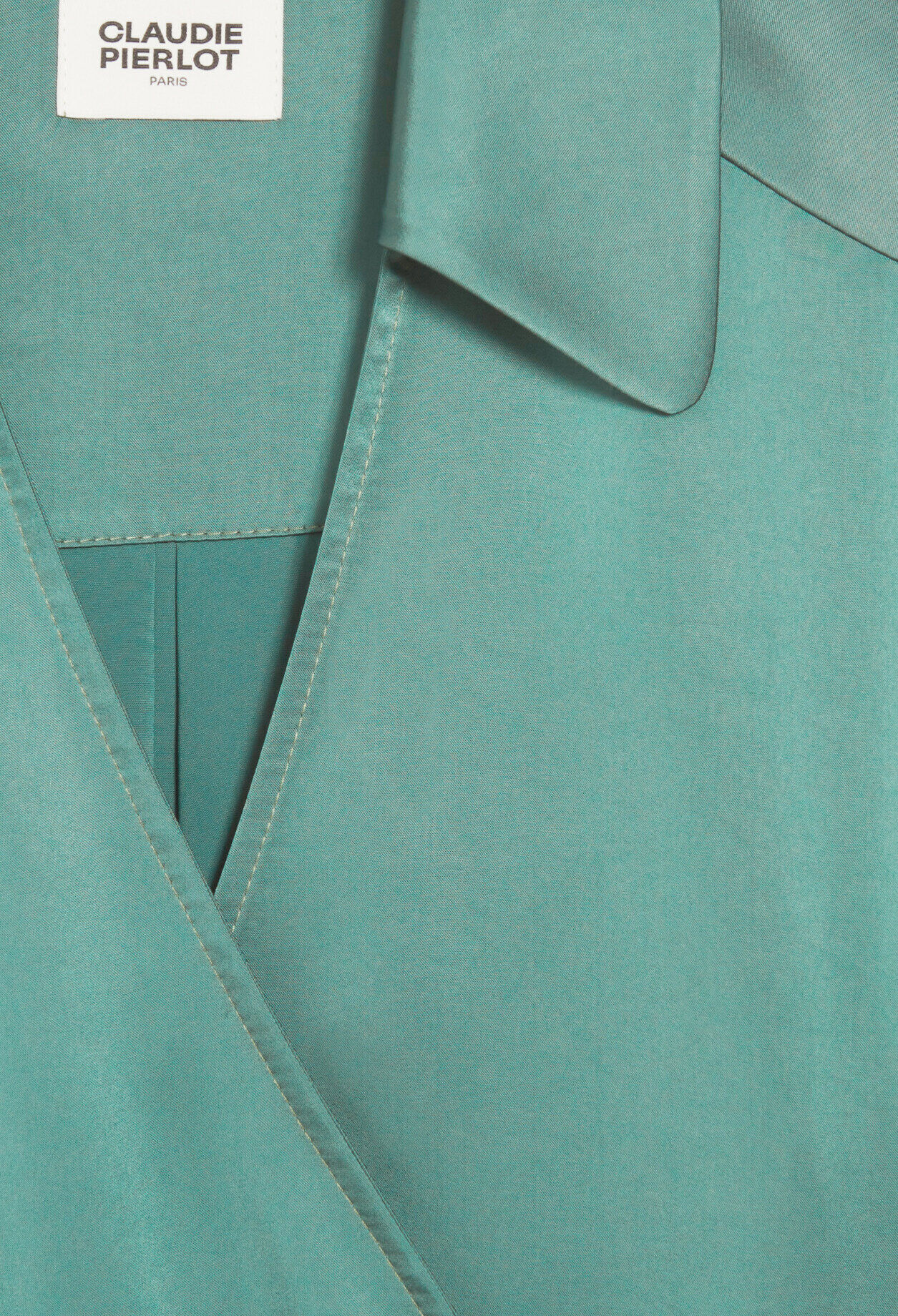 Green wrapover blouse