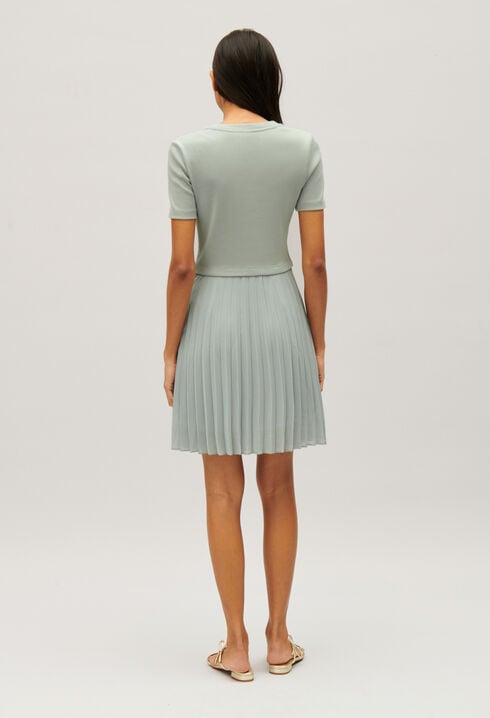 Short almond pleated Twist dress