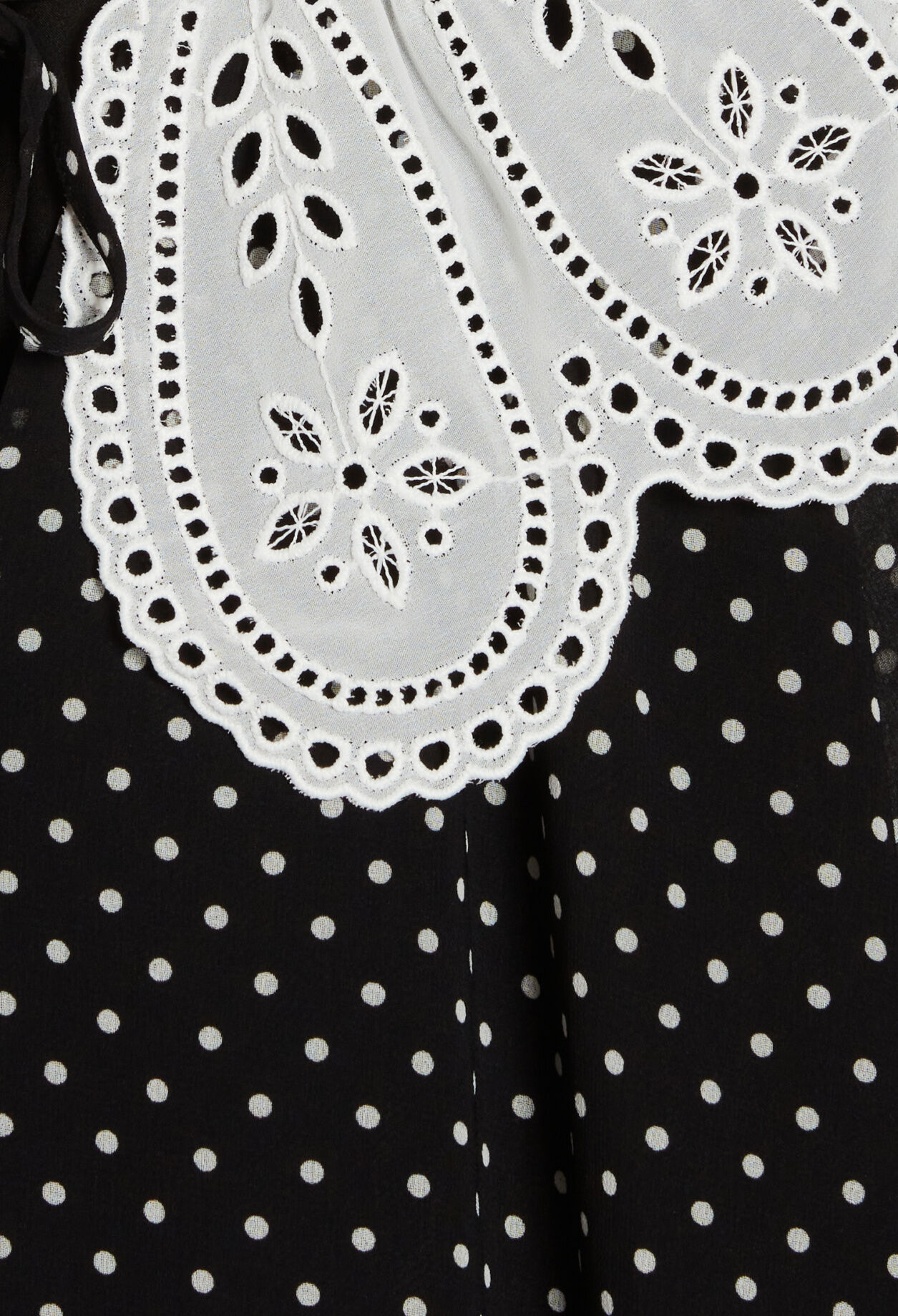 Rifi short dress large dot print collar