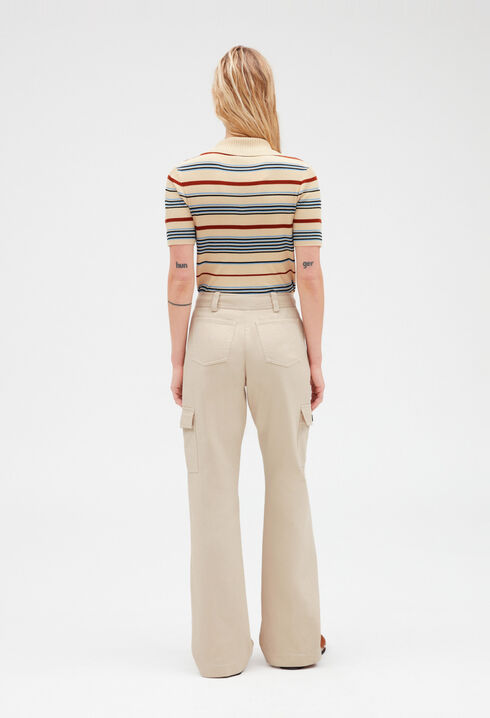 Beige cargo trousers