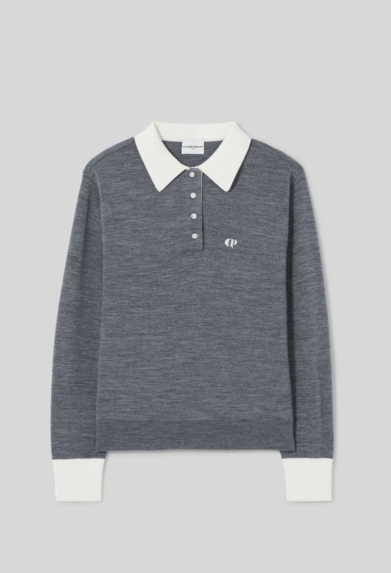 Fine Knit Polo Sweater