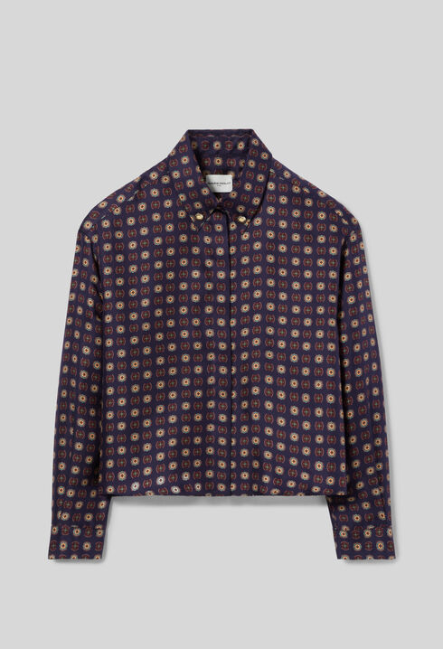 Printed silk shirt