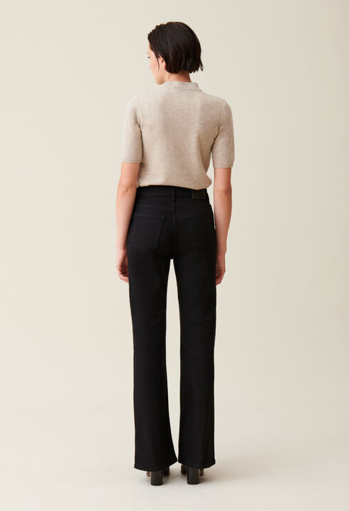 Black flared jeans