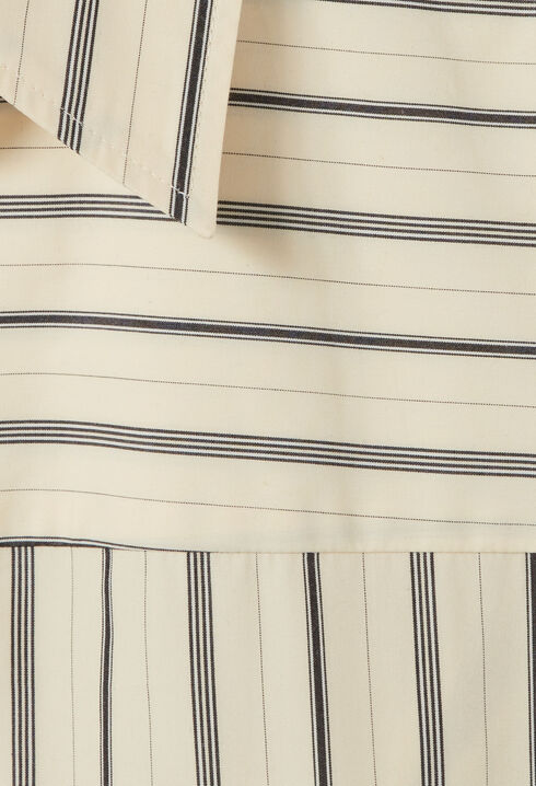 Short-cut striped shirt