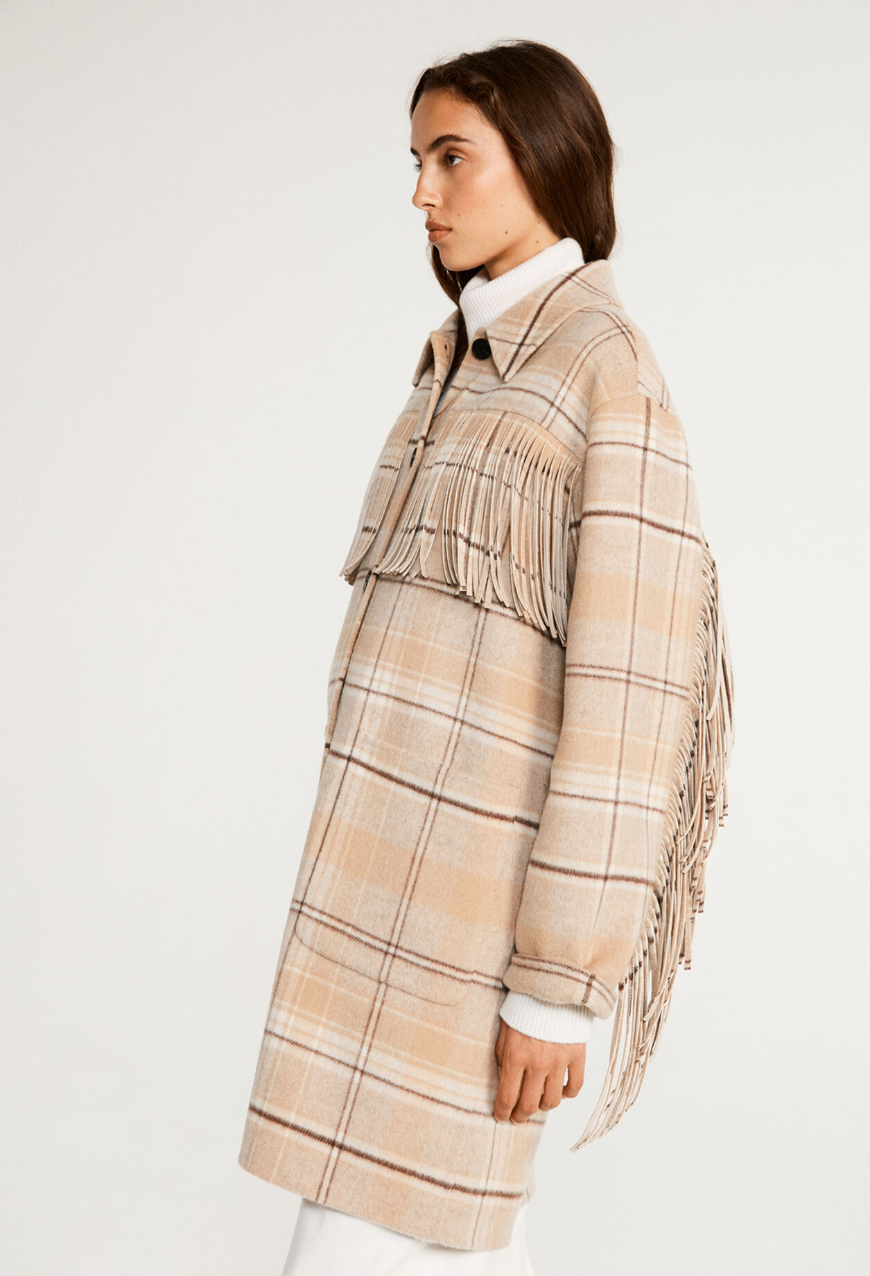 Oversized checked jacket clearance