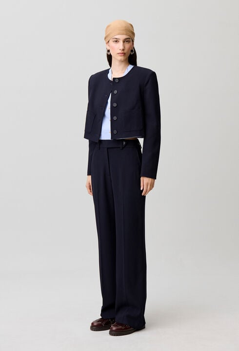 Round neck jacket