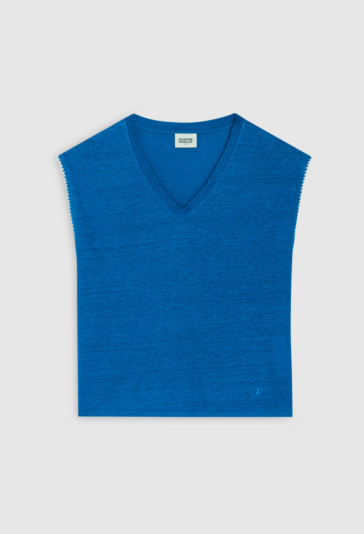 Blue linen T-shirt