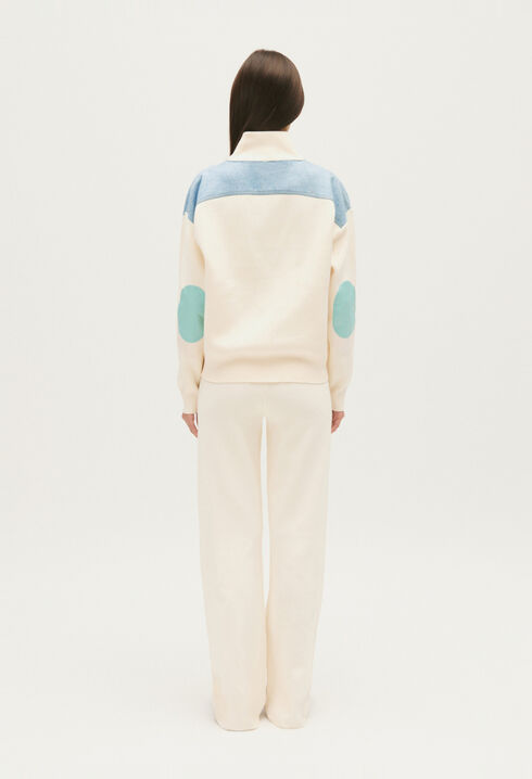 Minimum cream half-zip sweatshirt