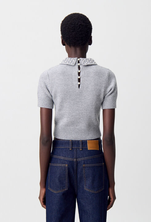 Short knitted top
